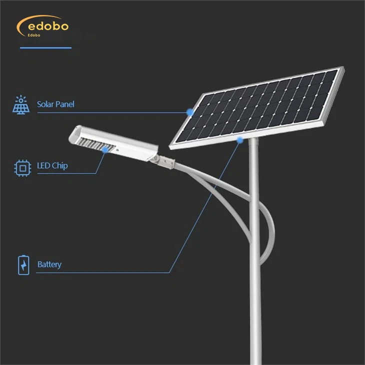 ضوء الشارع LED مع ضوء الشارع بالطاقة الشمسية ببطارية الليثيوم